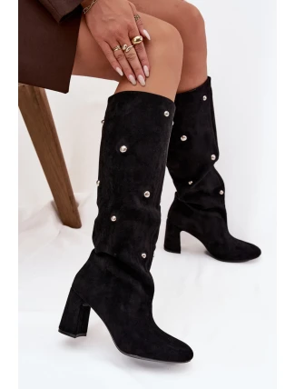 Kozačky na podpatku model 219862 Step in style Kozačky na podpatku model 219862 Step in style