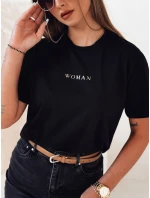 Dámské tričko WOMAN černé FashionStreet RY2554