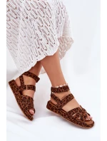 Dámské sandály se suchým zipem leopard Uvissa Dámské sandály se suchým zipem leopard Uvissa