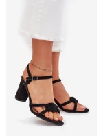 Sandály na podpatku Mavira – černé Sandály na podpatku Mavira – černé