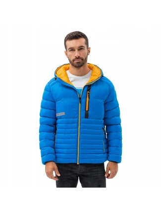 Pánská bunda C372 modro-žlutá - Ombre