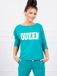 Sada Queen s potiskem zelená