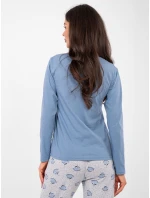 Pyžamo DU PI FP 008.30 šedomodré