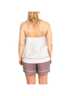 Dámské pyžamové kraťasy QS6449E-DVB hnědá - Calvin Klein