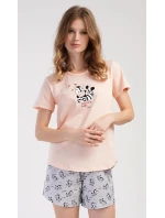 Dámské pyžamo šortky Zebra Dámské pyžamo šortky Zebra