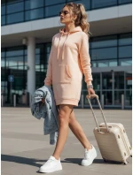 Dámská dlouhá mikina oversize TIMMY růžová FashionStreet EY1940