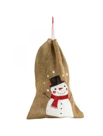 JUTOVÝ DÁRKOVÝ PYTEL 70X50CM SNĚHULÁK