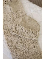 Dámská souprava se šátkem Adrianna K417 tmavě béžová Dámská souprava se šátkem Adrianna K417 tmavě béžová