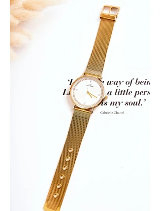 Dámské analogové hodinky Giorgio & Dario se kubickými zirkony zlatý Dámské analogové hodinky Giorgio & Dario se kubickými zirkony zlatý