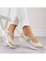 Pohodlná ažurová polobotka Rieker W RKR575A béžová