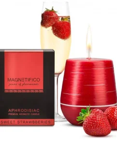 Afrodiziakální vonná svíčka Magnetifico Aphrodisiac Candle Sweet Strawberries - Valavani
