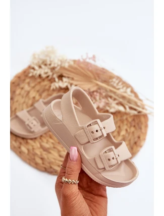 Dětské lehké žabky s přezkami BIG STAR NN374544 béžové