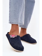 Dámské pantofle s květinou Inblu – tmavě modré