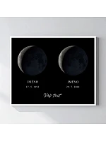 Personalizovaný magický fotoobraz v rámu - 40 x 50 - měsíční fáze rodiny Personalizovaný magický fotoobraz v rámu - 40 x 50 - měsíční fáze rodiny