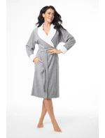 Dámský župan FR-393 Šedá s ecru vzor - Dorota