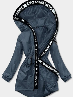 Dámská oversize parka modrá (B8080-72)