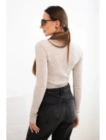 Dámské pruhované šaty s rolákem a ozdobnými knoflíky bordová