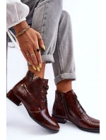 Dámské Kožené Botky Maciejka 5743C-02 Hnědé