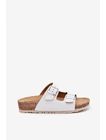 Dámské pantofle s přezkami Inblu NM000039 Bílé