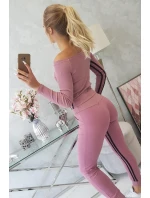 Sada s dvojitými pruhy tmavě růžová