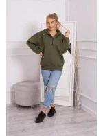 Khaki mikina s kapucí Khaki mikina s kapucí