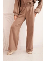 Dámská bavlněná souprava se širokými nohavicemi a dlouhým rukávem mikiny fango