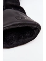 Dámské zateplené kožené semišové cowboy kozačky Urselle – černé Dámské zateplené kožené semišové cowboy kozačky Urselle – černé