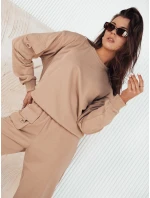 Dámská tepláková souprava CADAVAL beige FashionStreet AY1009 Dámská tepláková souprava CADAVAL beige FashionStreet AY1009