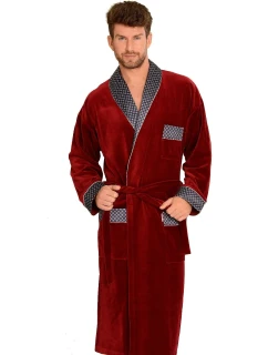 Dlouhý pánský župan De Lafense 773 Bonjour 3XL-4XL