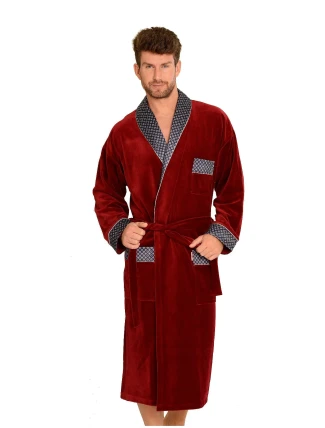 Dlouhý pánský župan De Lafense 773 Bonjour 3XL-4XL