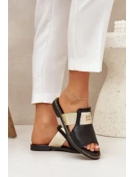 Elegantní Pantofle Z Přírodní Kůže Na Plochém Podpatku Zazoo 40423 Černé Elegantní Pantofle Z Přírodní Kůže Na Plochém Podpatku Zazoo 40423 Černé