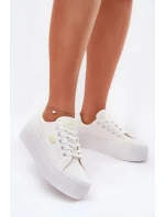 Dámské trampky na platformě Lee Cooper – bílé