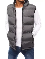 FashionStreet šedá pánská prošívaná vesta TX4087 FashionStreet šedá pánská prošívaná vesta TX4087