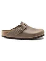 Dámské/pánské žabky Birkenstock Boston Tabacco Brown z olejované kůže úzké úzké (0960813)