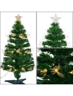 DEKORATIVNÍ VÁNOČNÍ STROMEK Z OPTICKÝCH VLÁKEN TEPLÁ BÍLÁ 90CM