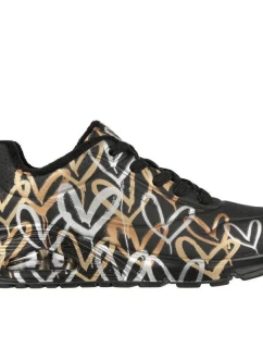 Boty Skechers Uno Metallic Love W 155523/BKGD