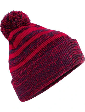 Beechfield B 476 Pletená čepice s bambulí "Team Stripe" 53.0476 red/navy Beechfield B 476 Pletená čepice s bambulí "Team Stripe" 53.0476 red/navy