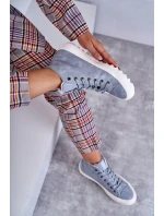 Dámské zateplené tenisky Big Star – světle modré