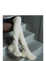 Dámské kozačky LG499 smetanové - Solea