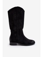 Zazoo 3403 Prosklené Dámské Botky S Nízkým Podpatkem Hnědé