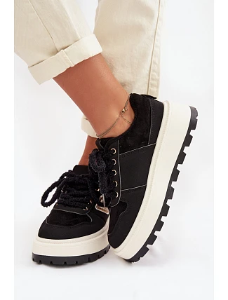 Dámské tenisky na platformě černé Florinda