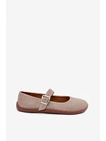 Baleríny Barefoot z přírodní semiš Zazoo 316 Cappuccino Baleríny Barefoot z přírodní semiš Zazoo 316 Cappuccino