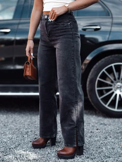 JEANDII dámské džínové pytlovité kalhoty s odřením černé FashionStreet UY2209