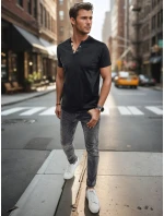 Pánské polo tričko černé FashionStreet RX5627