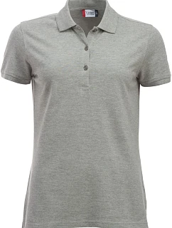Clique Classic Marion S/S Dámské piqué polo z těžké bavlny 67.8246 grey melange