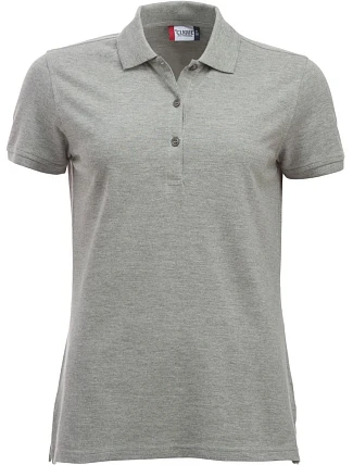 Clique Classic Marion S/S Dámské piqué polo z těžké bavlny 67.8246 grey melange Clique Classic Marion S/S Dámské piqué polo z těžké bavlny 67.8246 grey melange