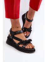 Dámské sandály s mašlí D&A CR956 Černé Dámské sandály s mašlí D&A CR956 Černé