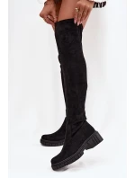 Dámské holínky přes koleno S.Барски HY42-122 Černé Dámské holínky přes koleno S.Барски HY42-122 Černé