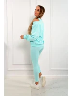 3dílný set mikina + top + legíny mint 3dílný set mikina + top + legíny mint