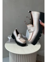 Dámské kožené mokasíny D&A MR870-32 béžové Dámské kožené mokasíny D&A MR870-32 béžové